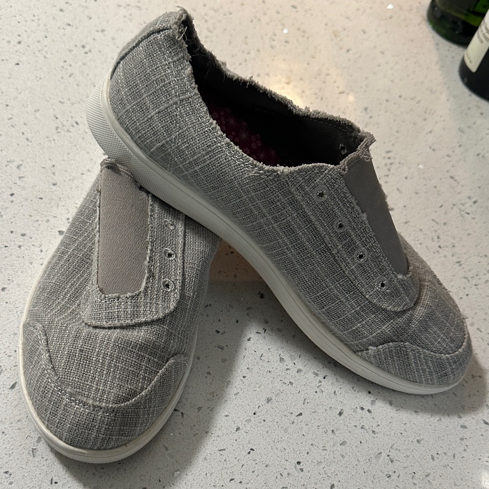 SPENCO/ REVITALIGN Gray Women's Slip-On Orthotic Sneakers- tweed texture